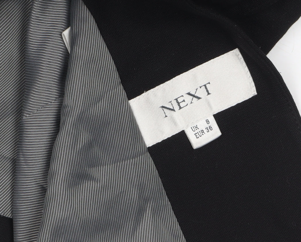 Next Women Black Classic Single-Breasted Blazer UK 8