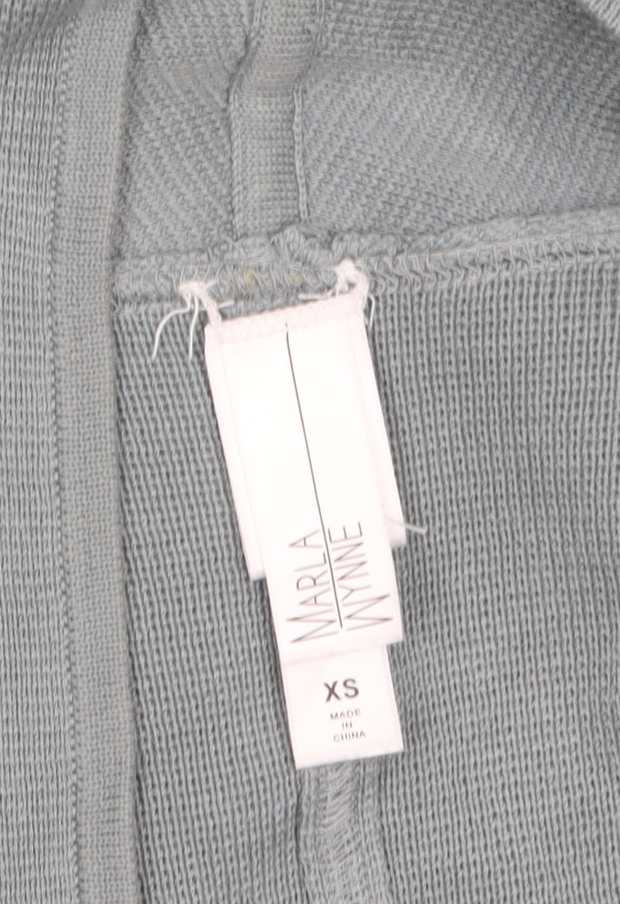 Marla Wynne Women’s Grey XS Open Knit Short Sleeve Cardigan