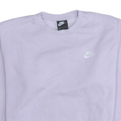 Nike Women’s Lilac Crew Neck Pullover Sweatshirt Medium Cotton Blend