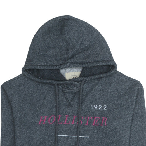 Hollister Women’s Charcoal Grey Pullover Hoodie Medium Cotton Blend