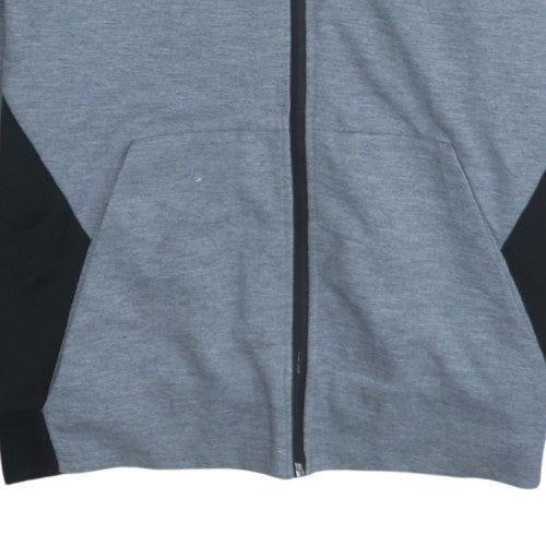 Kappa Men's Grey Full Zip Hoodie M Sports Logo Hooded Sweatshirt