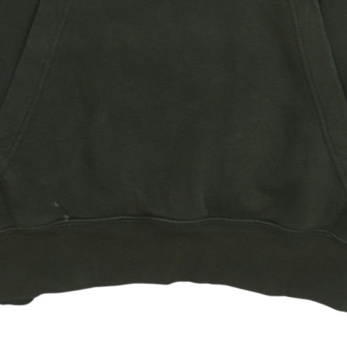 Nike Men Green Pullover Hoodie M Regular Fit Sports Logo Fleece