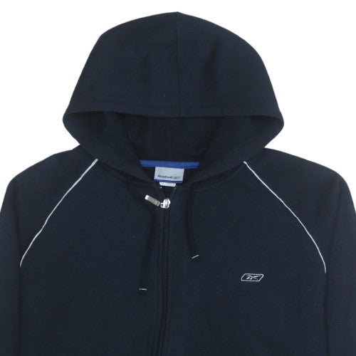 Reebok Men’s Blue Full Zip Hoodie Size L Regular Fit Sportswear