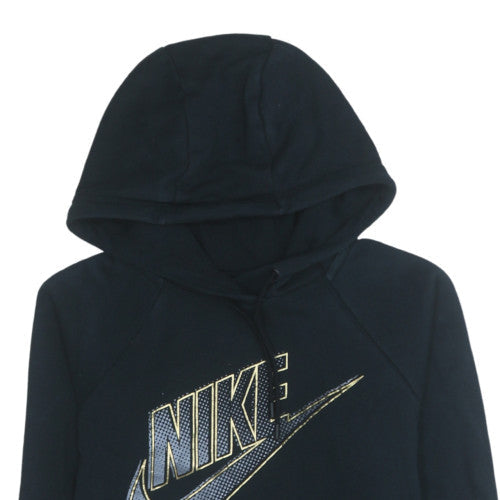 Nike Women's Black XS Pullover Hoodie with Gold Logo