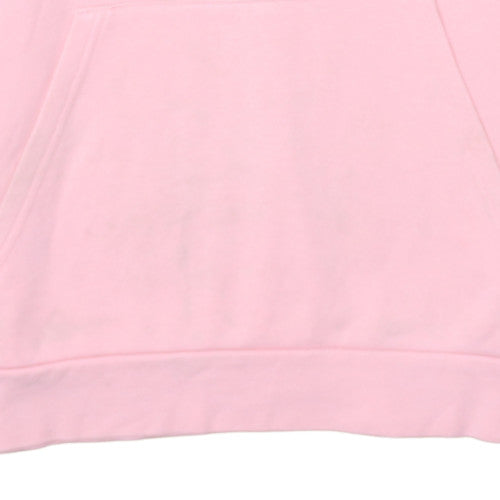Adidas Girls Pink Hooded Pullover Sweatshirt 12-13 Years Classic Logo