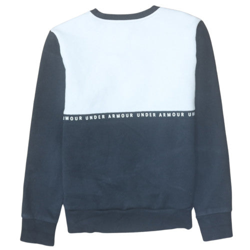 Under Armour Men's Black & White Crew Neck Loose Fit Sweatshirt M