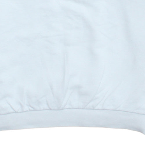 Kickers Men's White Logo Crew Neck Pullover Sweatshirt M