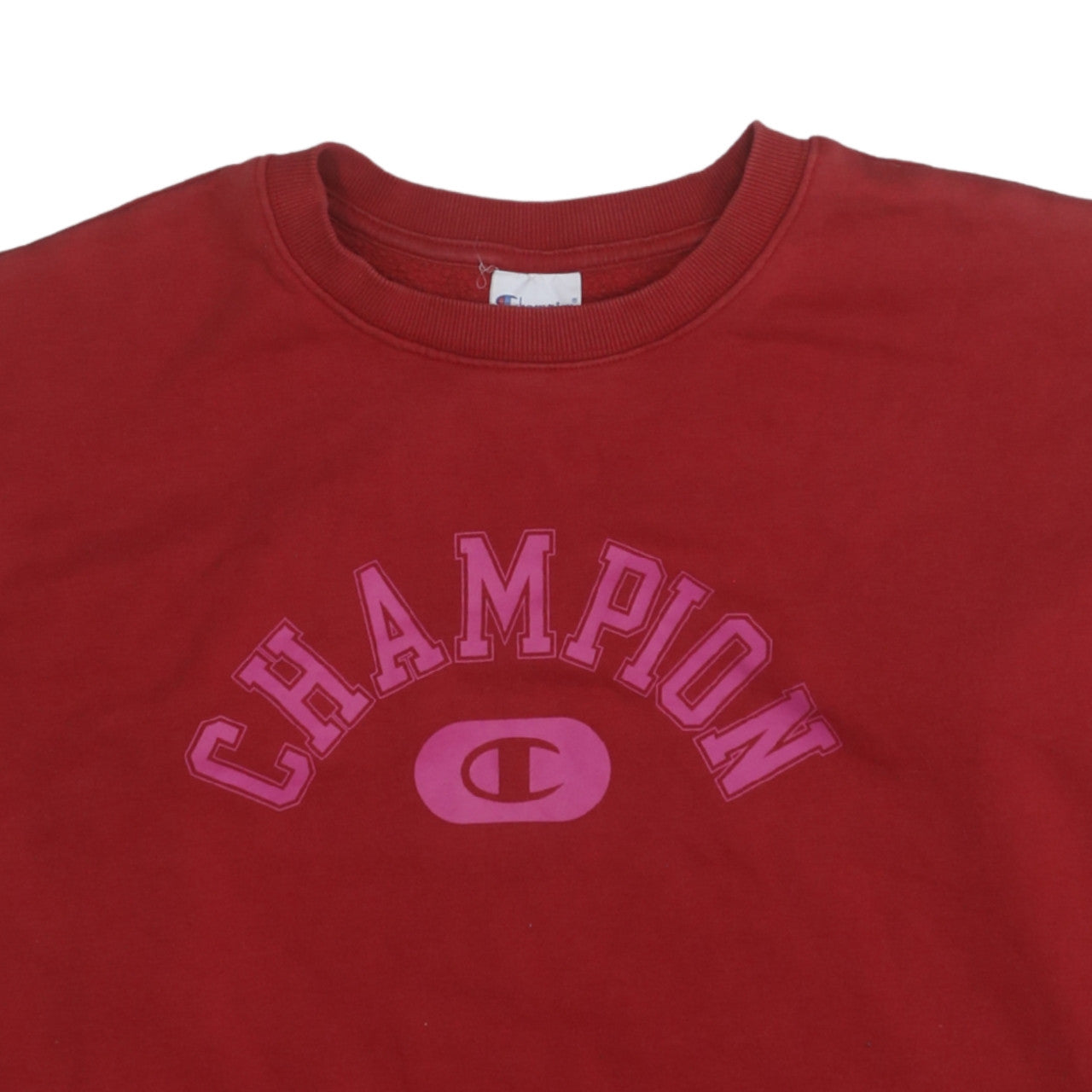 Champion Womens Red Crew Neck Pullover Sweatshirt Size L