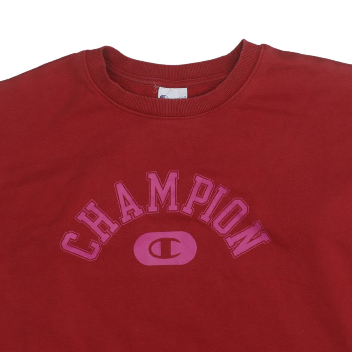 Champion Womens Red Crew Neck Pullover Sweatshirt Size L