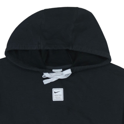 Nike Men's Black Small Pullover Hoodie with Logo and Kangaroo Pocket
