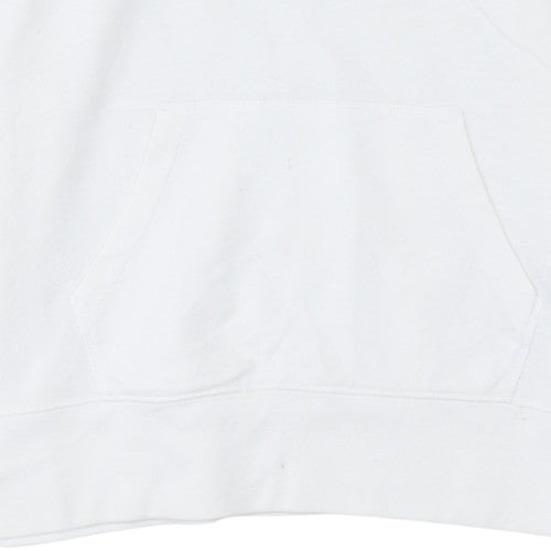 Levi's Men's White Pullover Hoodie M Graphic Logo Sweatshirt