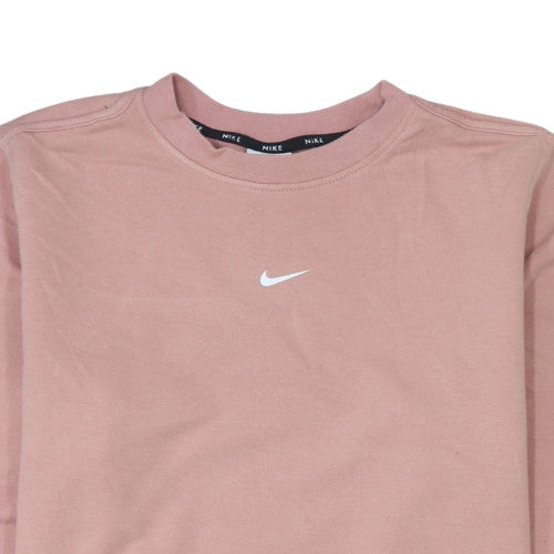 Nike Womens Pink Dri-FIT Crew Neck Pullover Sweatshirt Size S