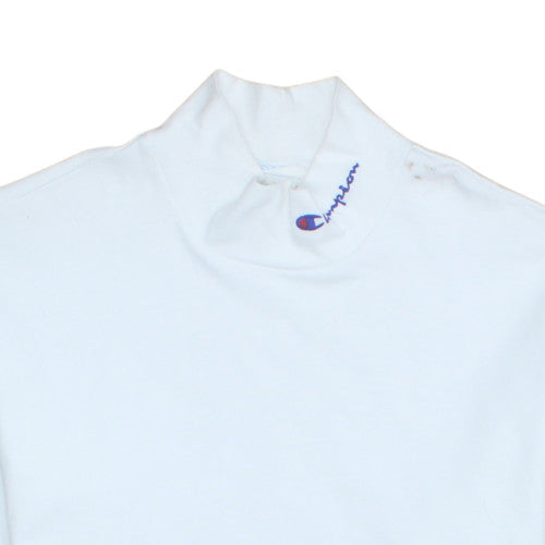 Champion Men's White Medium High Neck Pullover Sweatshirt