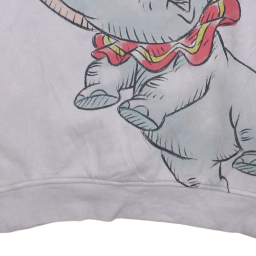 Disney Womens Pink Dumbo Pullover Hoodie XS Cotton Blend