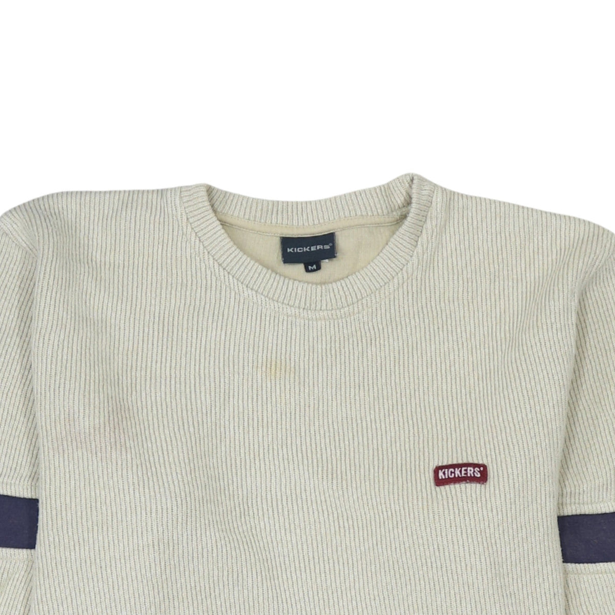 Kickers Men's Beige Long Sleeve Crew Neck Pullover Sweatshirt M