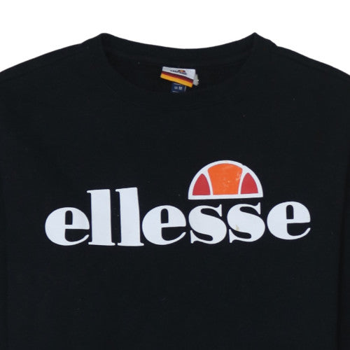 Ellesse Men's Black Crew Neck Pullover Sweatshirt M