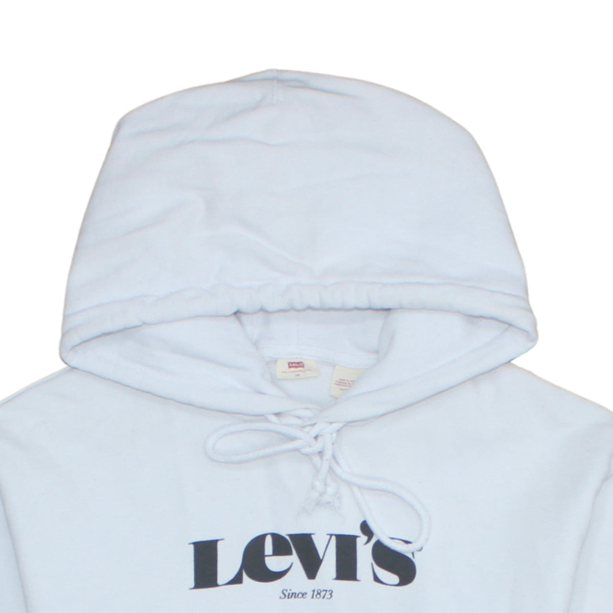 Levi's Men's White XS Pullover Hoodie with Logo Print