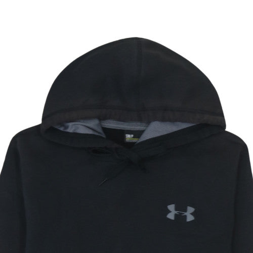 Under Armour Men's Black Pullover Hoodie S Relaxed Fit Fleece