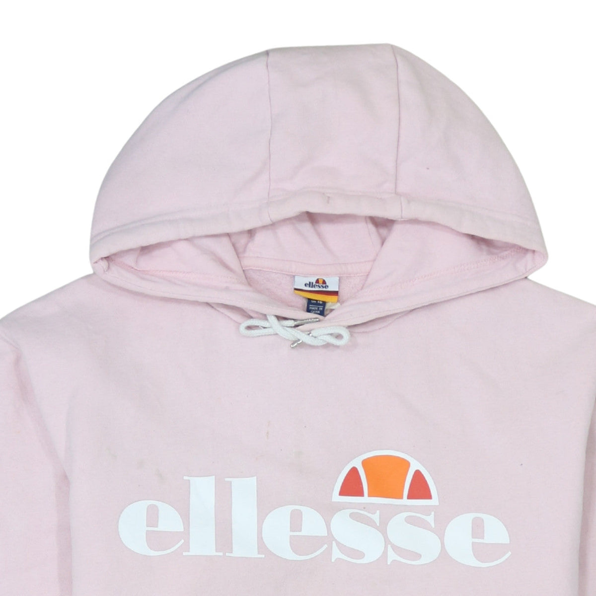 Ellesse Womens Pink Pullover Hoodie Size M Hooded Logo Sweatshirt