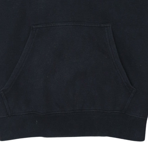 Champion Men’s Black Pullover Hoodie Medium Logo Fleece