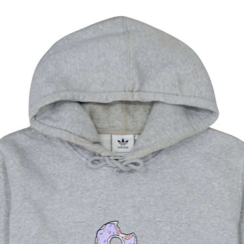 Adidas The Simpsons Grey Hoodie Women L Pullover Donut Graphic Casual