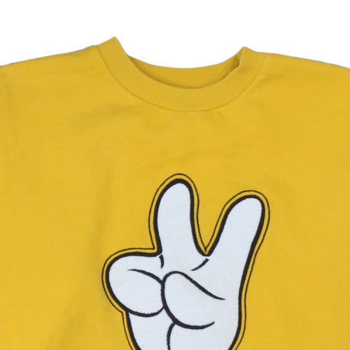 Disney Men's Yellow Graphic Pullover Sweatshirt L