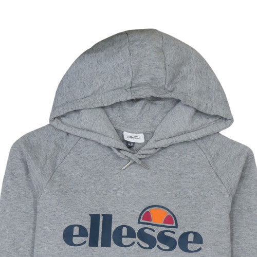 Ellesse Men's Grey Pullover Hoodie Medium Regular Fit Graphic Logo Sweatshirt