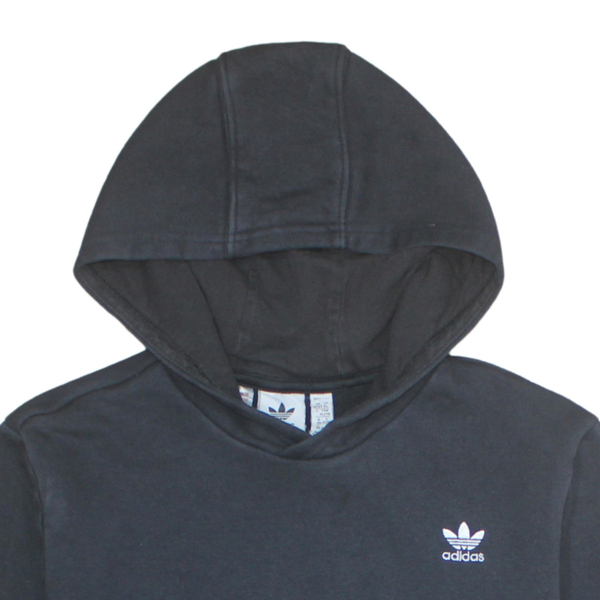 Adidas Teens Black XL Pullover Hoodie with Logo and Kangaroo Pocket