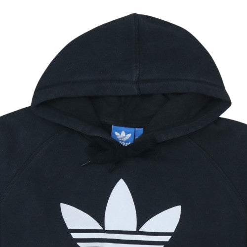 Adidas Mens Black Pullover Hoodie Medium Sports Fleece Sweatshirt