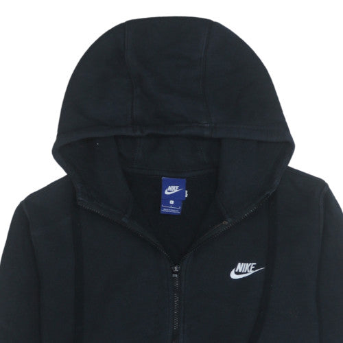 Nike Mens Black Full Zip Hoodie L Fleece Sports Sweatshirt