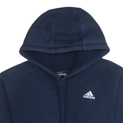 Adidas Men Blue Pullover Hoodie Fleece Logo M Regular Fit