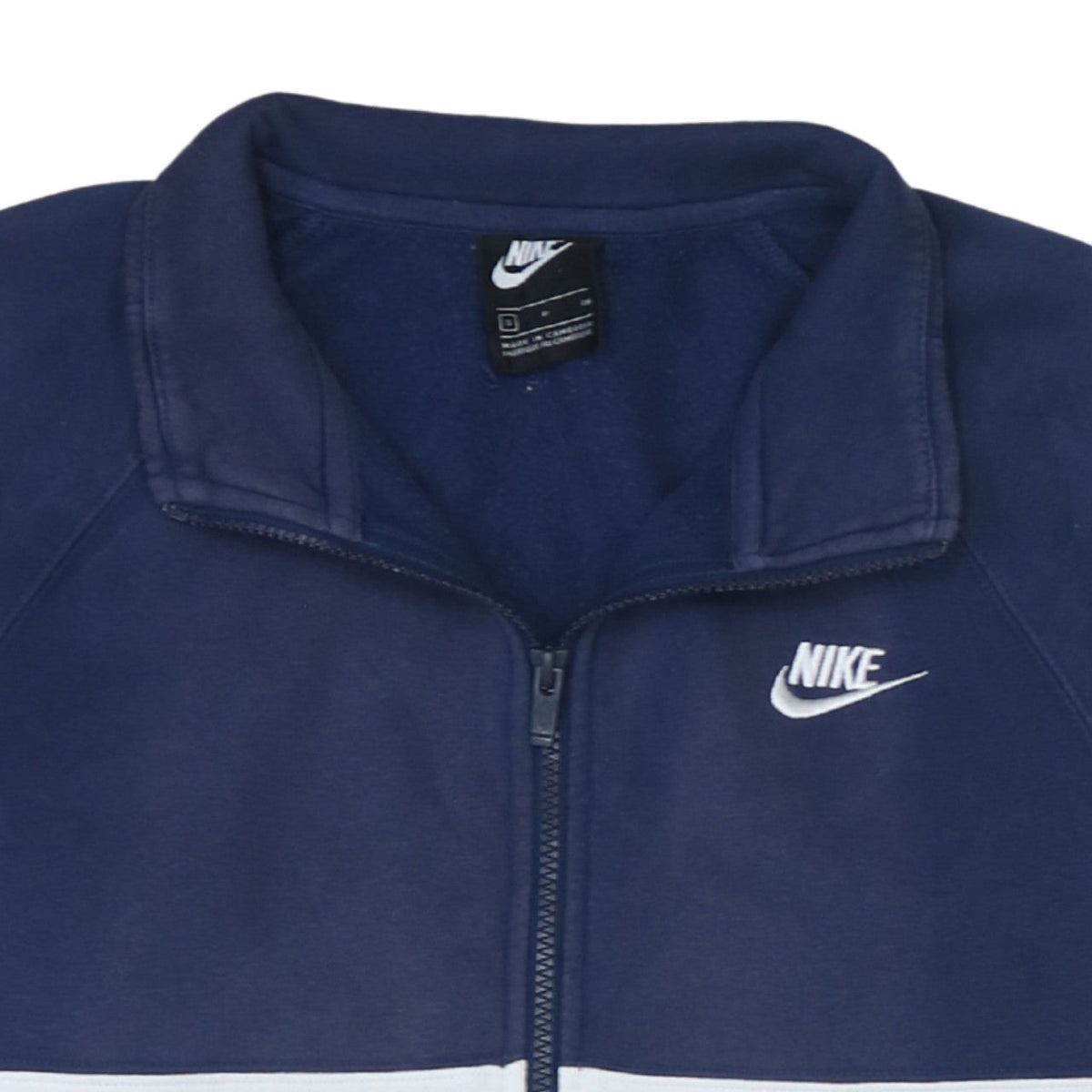 Nike Men's Blue White Small Track Jacket Full Zip Colourblock