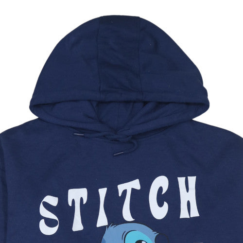 Disney Women's Navy Blue Stitch Pullover Hoodie 2XL