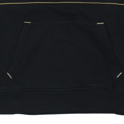 Puma Womens Black XL Pullover Hoodie Gold Logo Graphic Sweatshirt