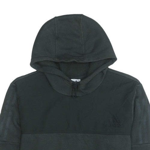 Adidas Men's Black Pullover Hoodie Size M Fleece Sportswear