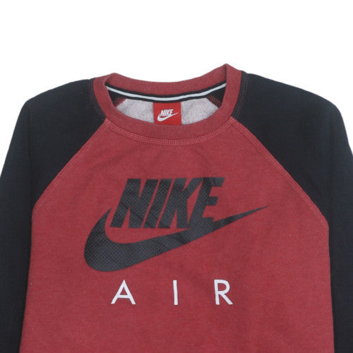 Nike Boys Burgundy & Black Crew Neck Sweatshirt XL 13-15 Years Fleece Pullover