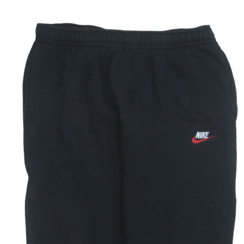 Nike Men's Black Small Fleece Jogger Sweatpants with Elastic Waist