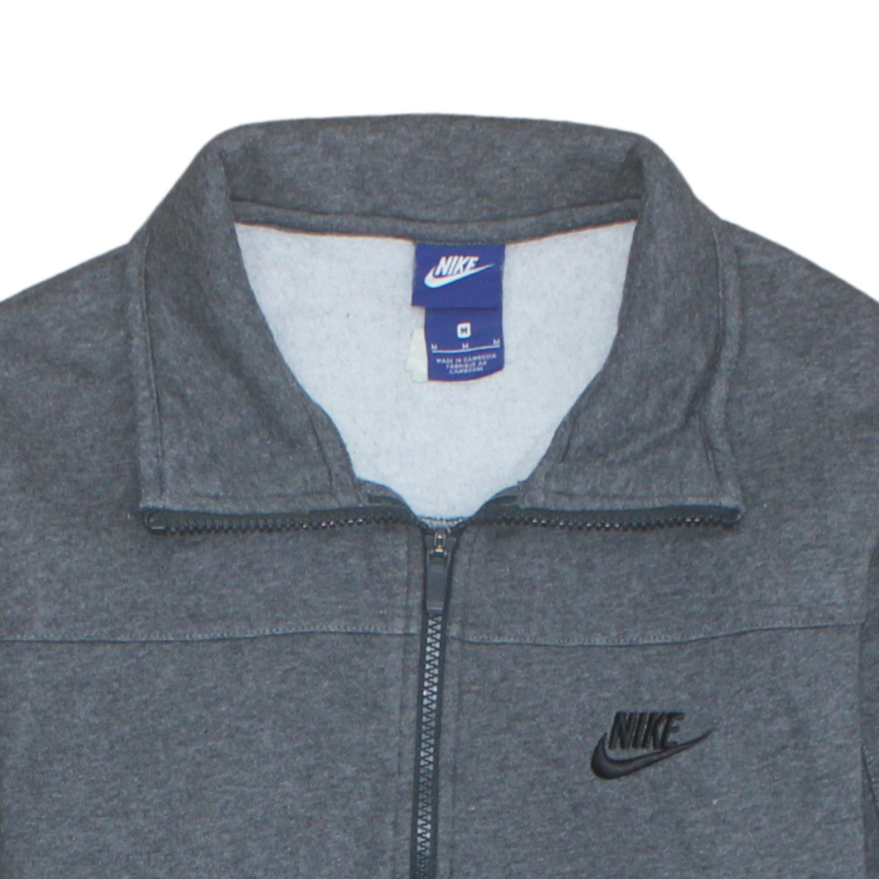 Nike Men’s Grey Full Zip Sweatshirt Size M Regular Fit Sports Style