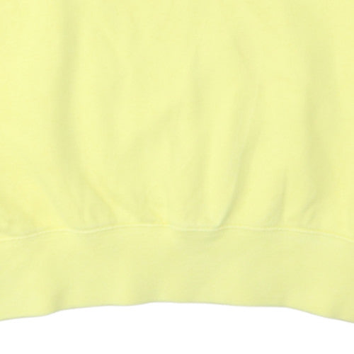 Champion Men's Yellow Crew Neck Pullover Sweatshirt Small