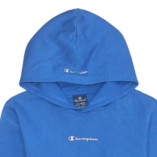 Champion Boys Blue Pullover Hoodie XL 13-14 Years Fleece Logo Sweatshirt