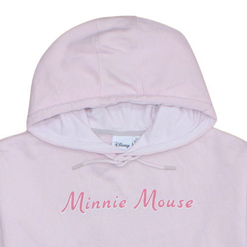 Disney Women Pink Minnie Mouse Hoodie XL Pullover Cotton Blend