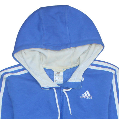 Adidas Men's Blue Full Zip Hoodie Small Sports Fleece