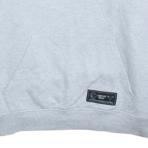 NBA Chicago Bulls Mens Grey Pullover Hoodie Size L