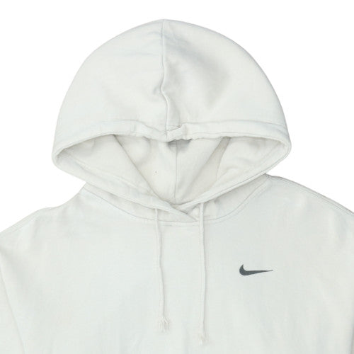 Nike Womens White Pullover Hoodie M Cotton Blend Athletic