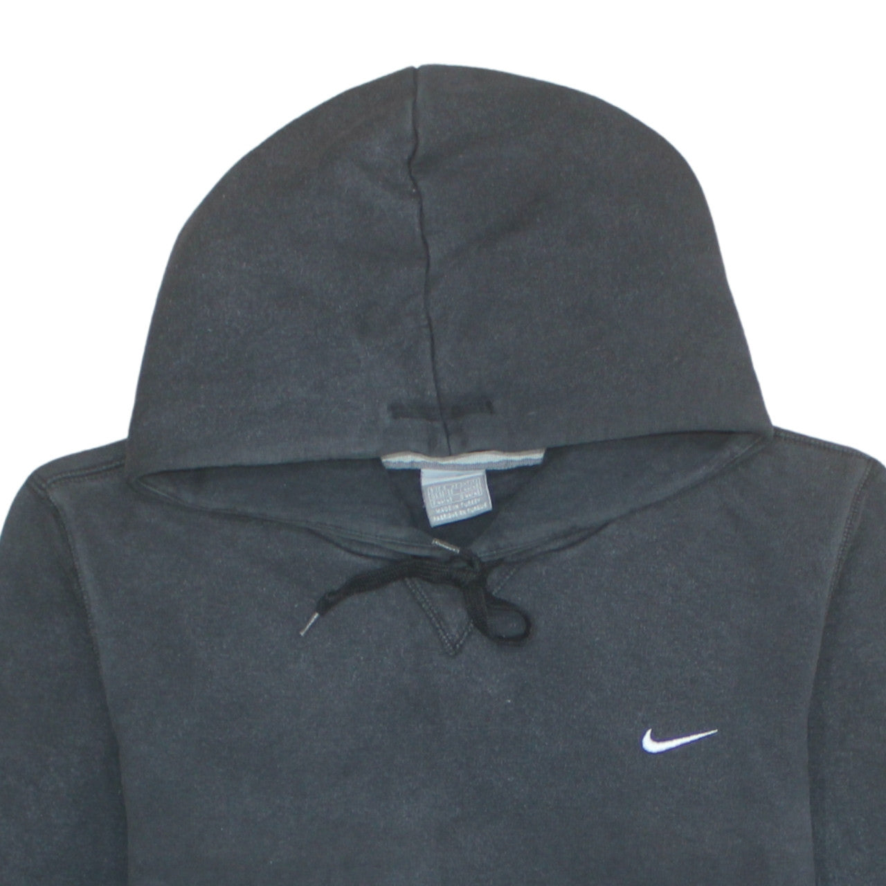 Nike Men's Black Pullover Hoodie S Regular Fit Fleece Logo Sportswear