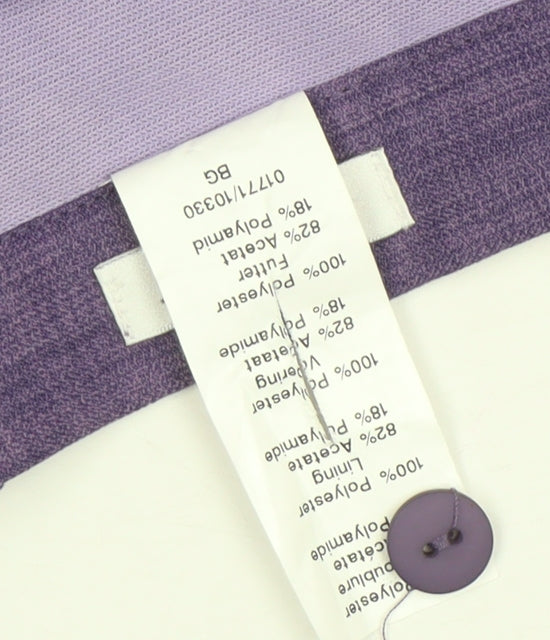 Damart Womens Purple Midi Straight Skirt Size 20 Lined Twill Business