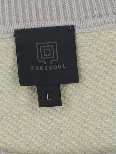Freesoul Womens Beige Crew Neck Knit Jumper Size L