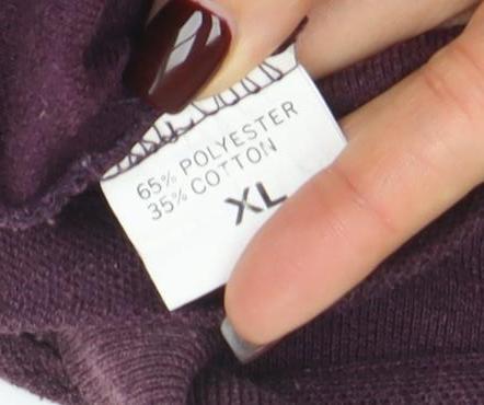 Giorgio Fellini Men's Purple Long Sleeve XL Polo Shirt