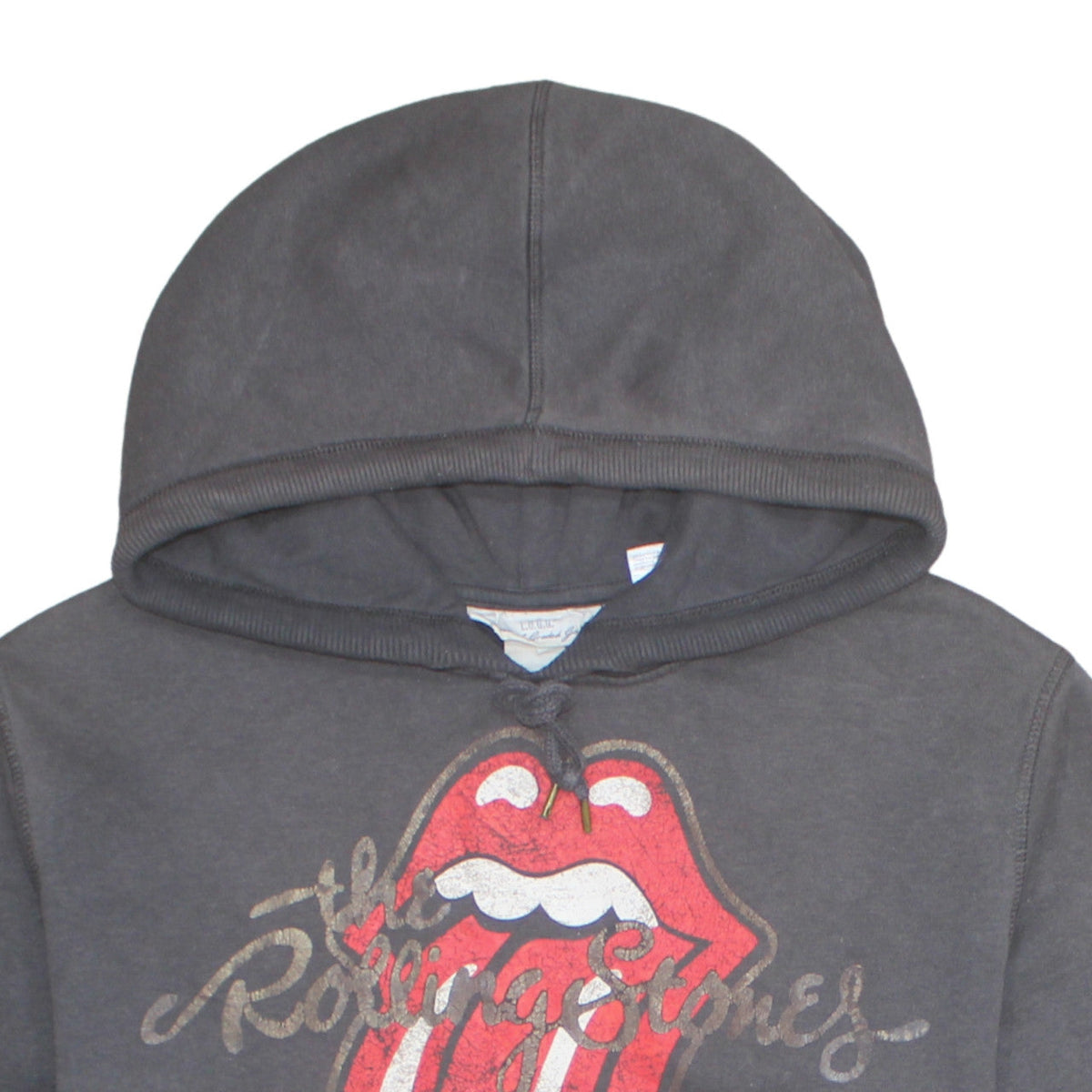 H&M L.O.G.G. Womens Black Rolling Stones Pullover Hoodie Size 12