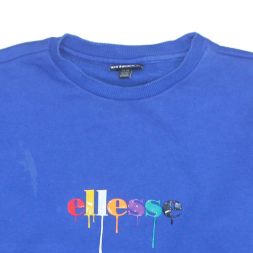 Ellesse Womens Blue Crew Neck Pullover Sweatshirt Size M